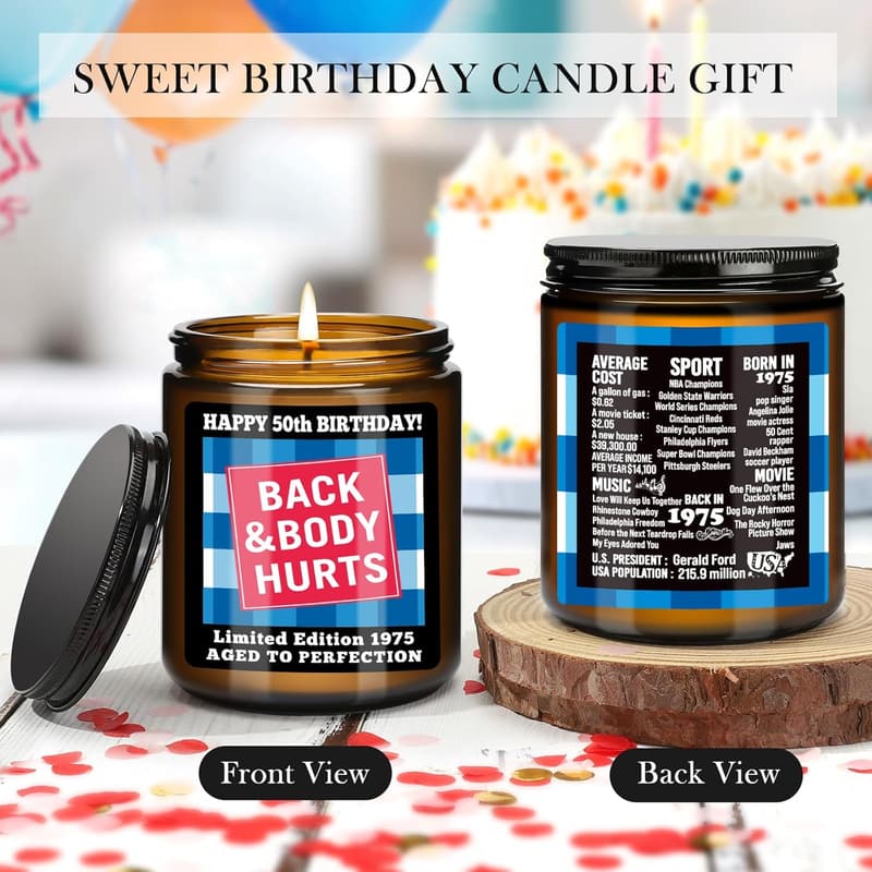 50th Birthday Limited Edition Scented Candles for Him/Her