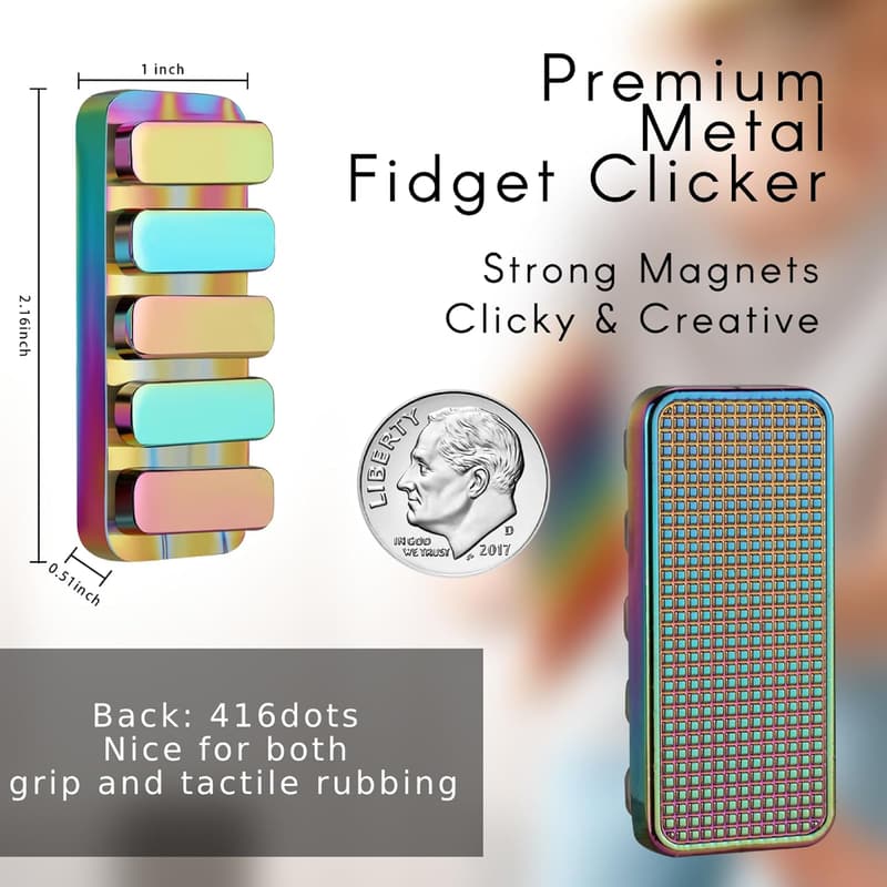 Magnetic Metal Fidget Slider Toy for Stress Relief Adults