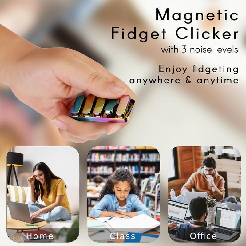 Magnetic Metal Fidget Slider Toy for Stress Relief Adults