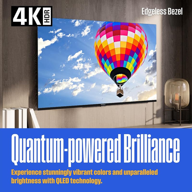43 Inch 4K QLED Roku Smart TV with HDR, Dolby Vision, Alexa