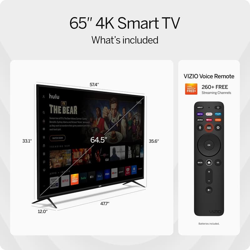 VIZIO 65-Inch V-Series 4K UHD Smart TV with Voice Remote