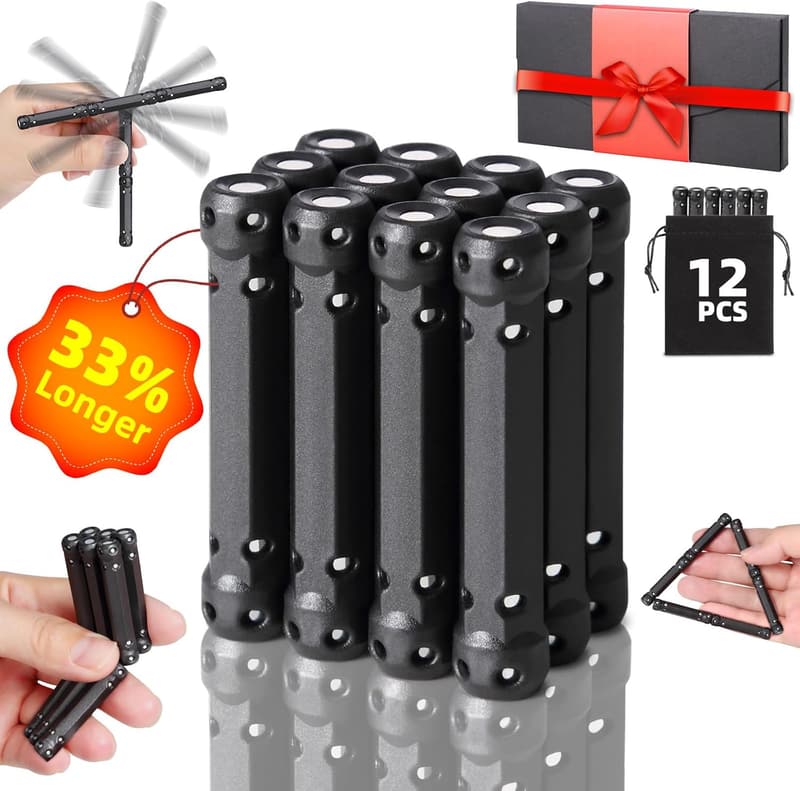 Magnetic Fidget Toys for Adults - 12 Pack Anxiety Relief Gadgets