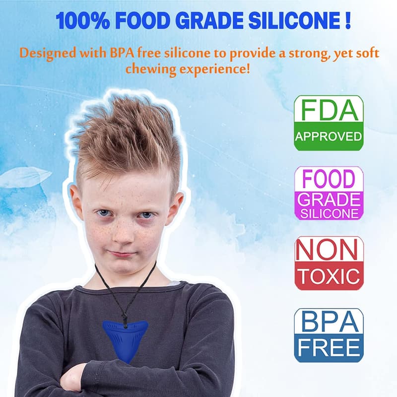 Sensory Chew Necklace for Kids with Autism and ADHD