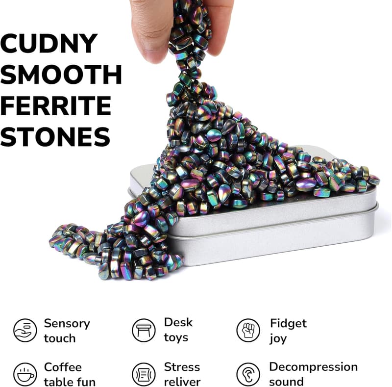 Colorful Magnetic Ferrite Putty Fidget Stones for Adults