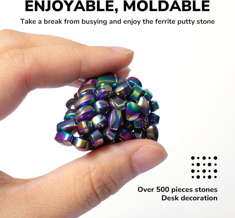 Colorful Magnetic Ferrite Putty Fidget Stones for Adults