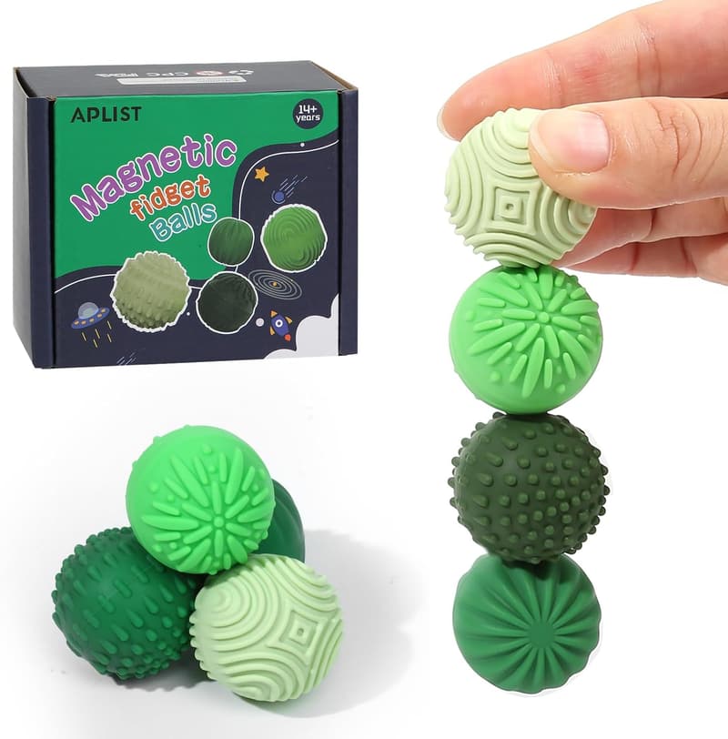 Magnetic Silicone Stress Relief Balls for Adults and Teens