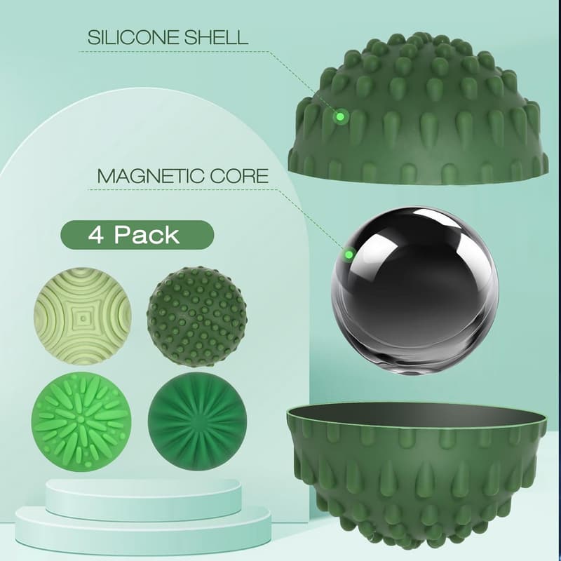 Magnetic Silicone Stress Relief Balls for Adults and Teens