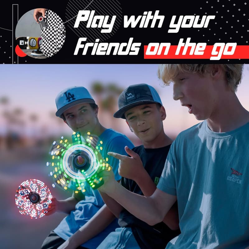 Fireball Red LED Fidget Spinner Toy for Kids and Adults