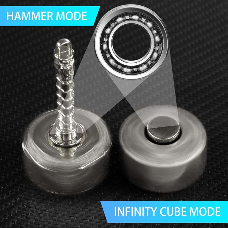 Fidget Toy Set for Stress Relief - Mini Infinity Cube & Spinner
