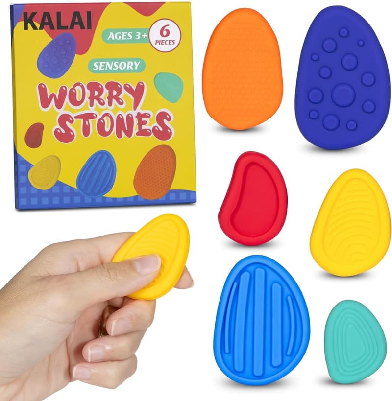 Colorful Silicone Worry Stones Set for Anxiety Relief
