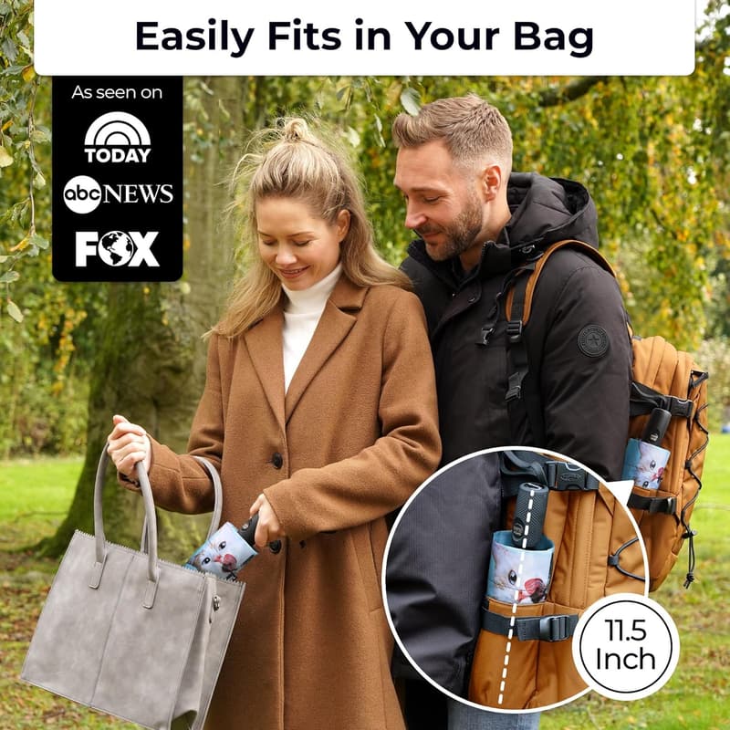 Compact Windproof Travel Umbrella - Portable & Durable Design