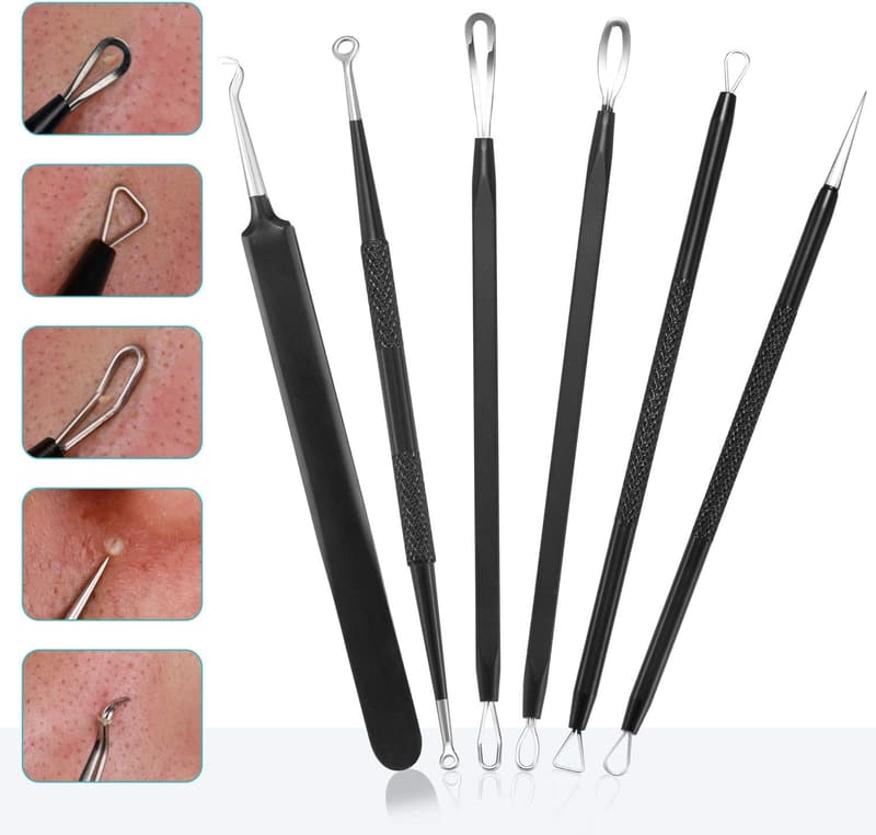 Professional 6-Piece Stainless Steel Blackhead Remover Kit