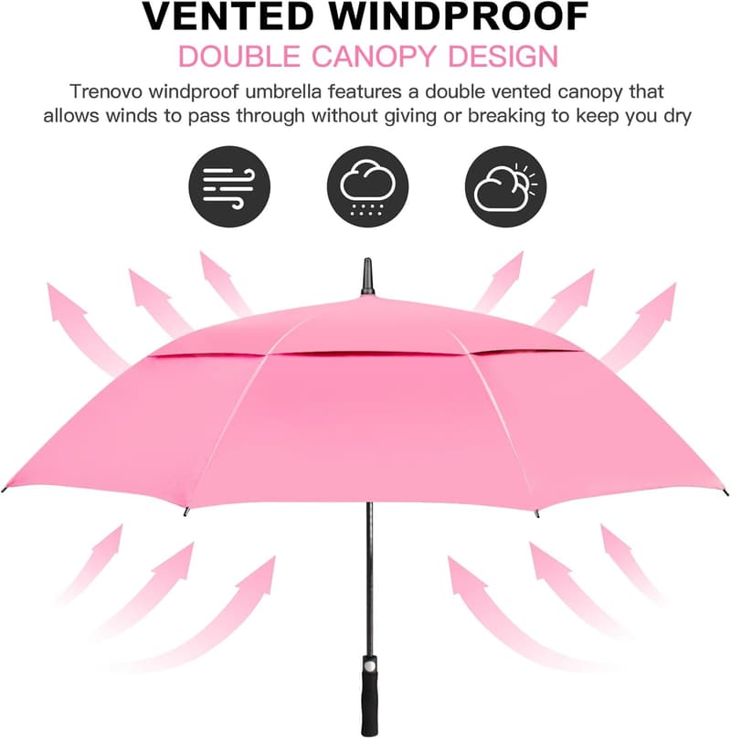 Extra Large Auto Open Golf Umbrella - Windproof & Waterproof