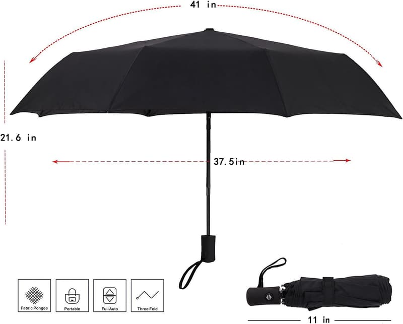 Windproof Automatic Travel Umbrella - Compact and Durable