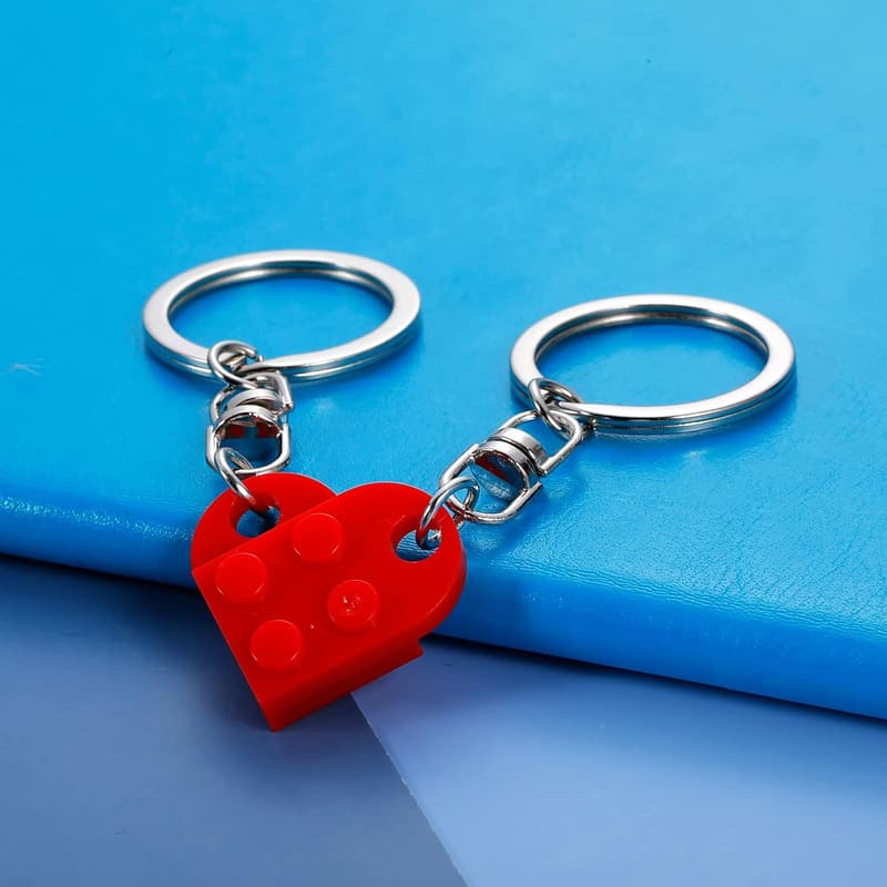 Couples' Heart Keychains - Matching Anniversary Gifts