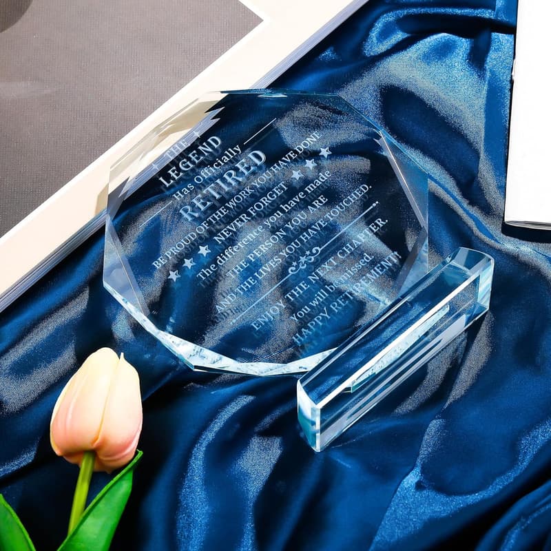 2025 Retirement Crystal Plaque - Perfect Keepsake Gift for Him/Her