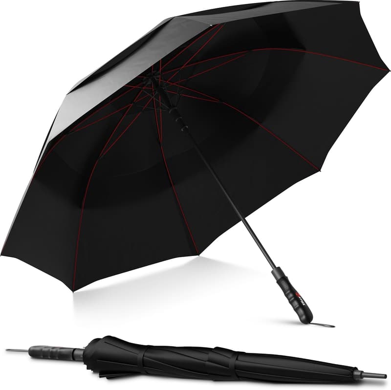 Windproof Travel Umbrella - Auto Open/Close, Compact, Durable