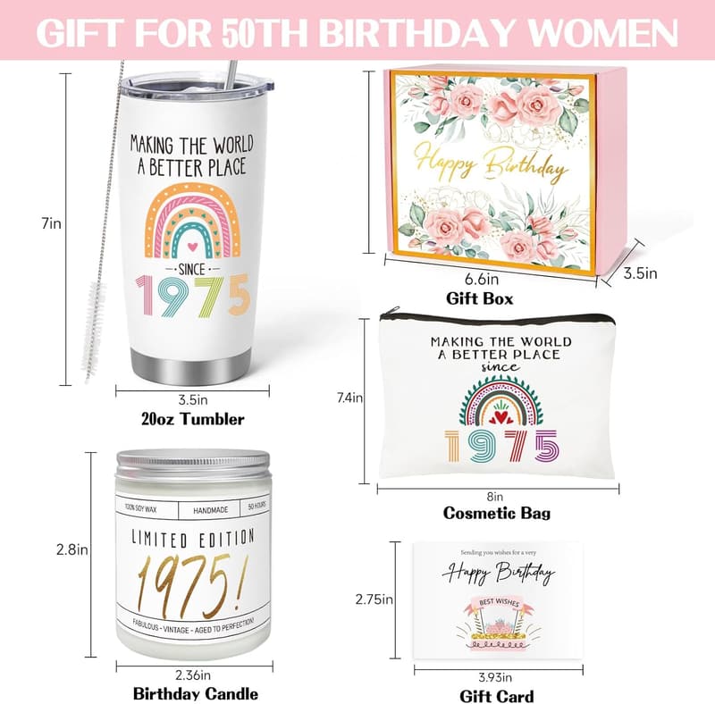 Funny 50th Birthday Gift Basket for Women