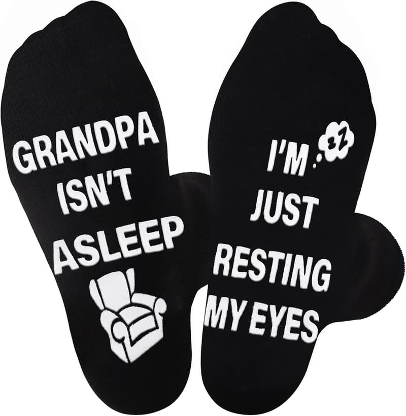 Funny Non-Slip Socks for Grandpa's Birthday Gift