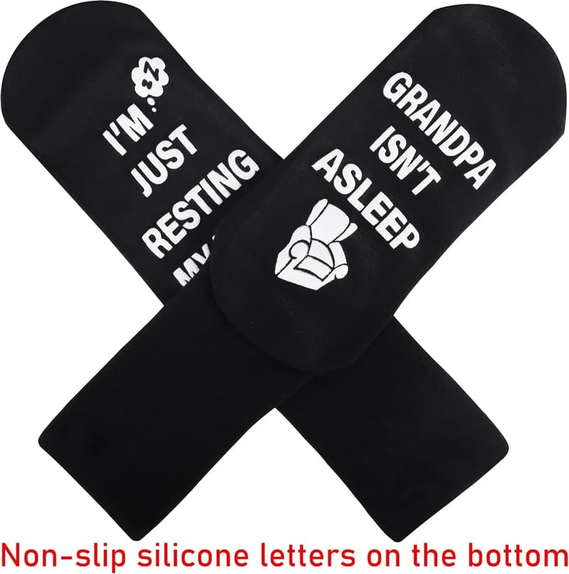Funny Non-Slip Socks for Grandpa's Birthday Gift
