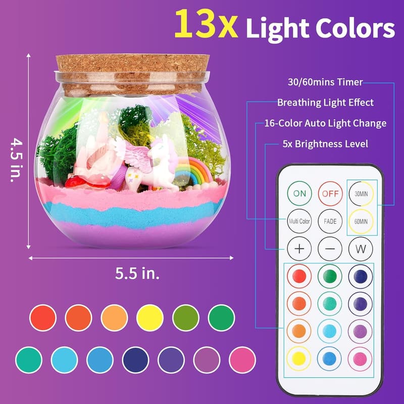 Unicorn Crafts Kit for Girls, Ages 4-12 - Light Up Decoration