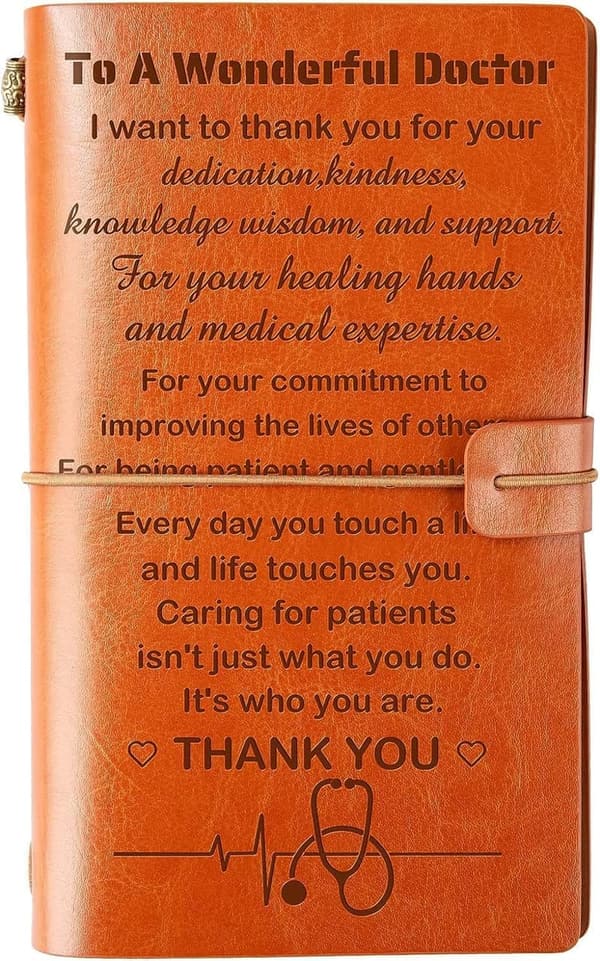 Doctor Gift - Refillable Leather Journal for Him/Her