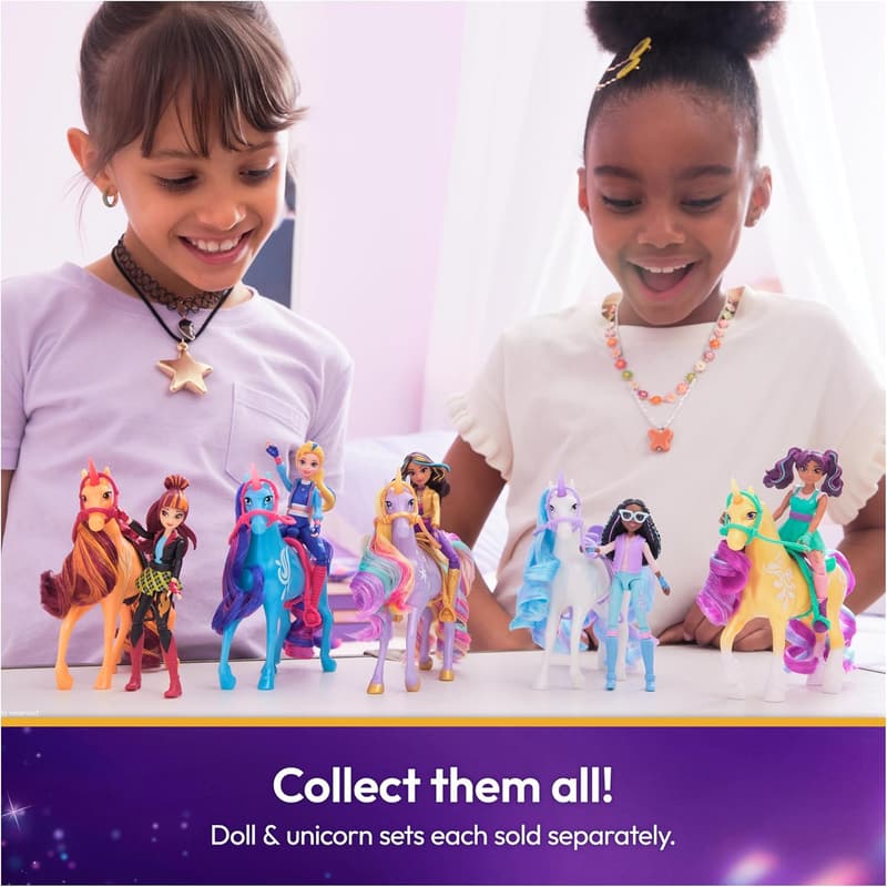 Unicorn Academy Dolls with Rainbow Light-Up Effects for Girls