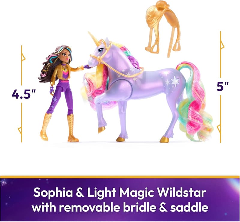 Unicorn Academy Dolls with Rainbow Light-Up Effects for Girls