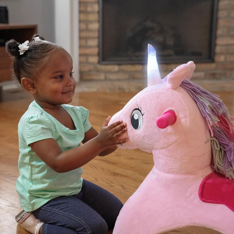 Magical Unicorn Ride-On Toy with Lights & Sounds for Toddlers