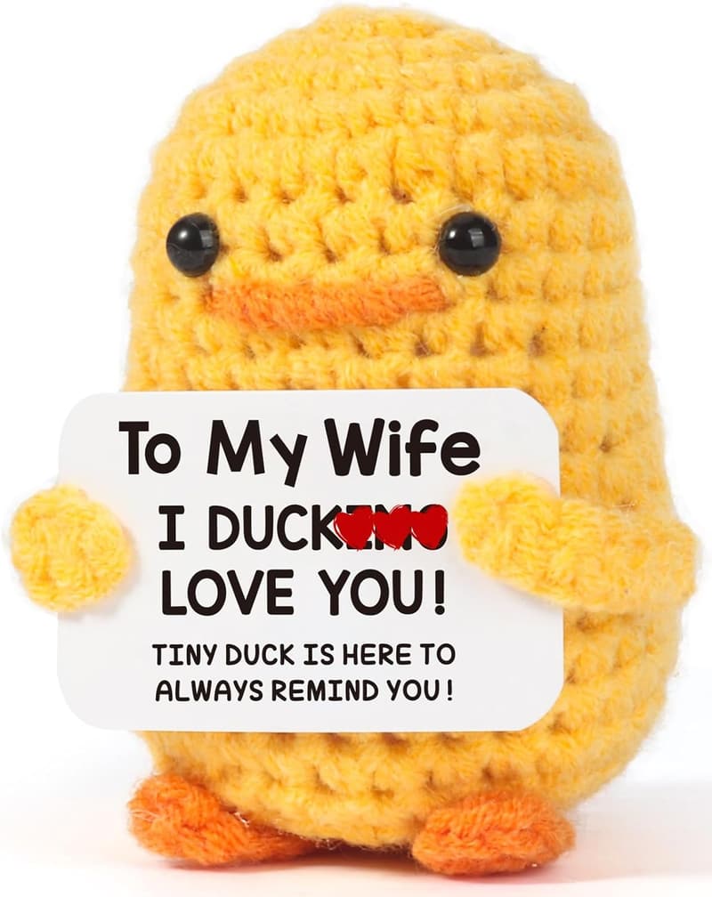 Handmade Crochet Duck Gift for Wife's Birthday or Mother's Day