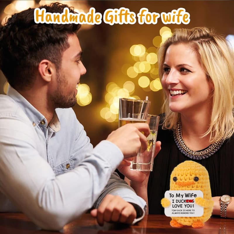 Handmade Crochet Duck Gift for Wife's Birthday or Mother's Day
