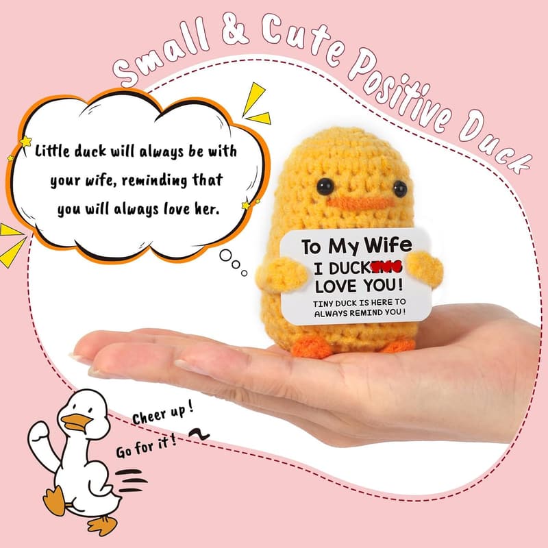 Handmade Crochet Duck Gift for Wife's Birthday or Mother's Day