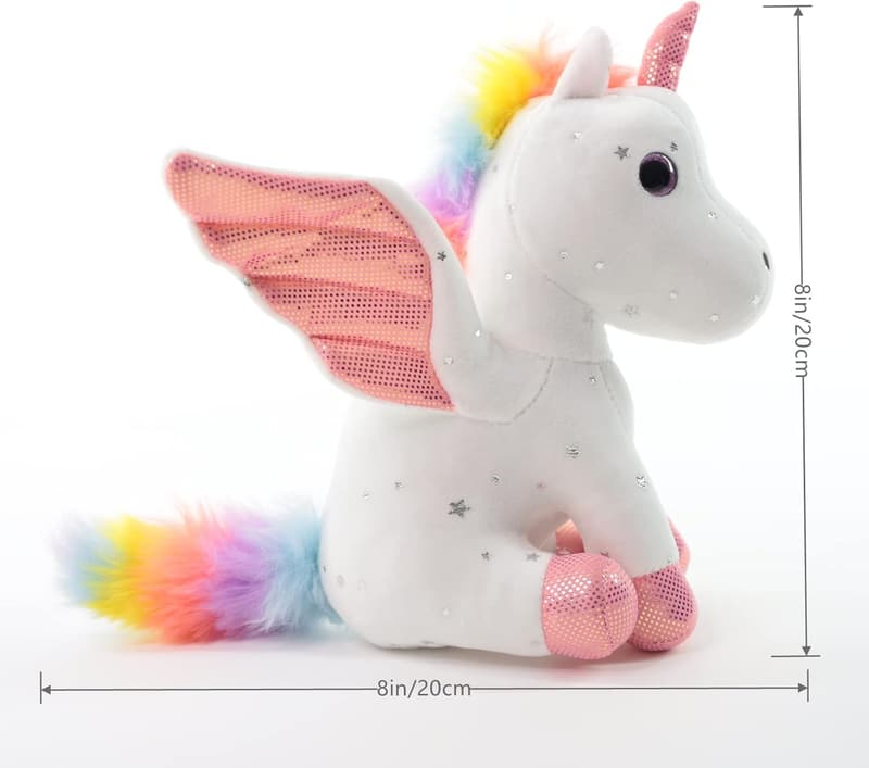 Unicorn Plush Toy - Soft Stuffed Animal Gift for Girls 3-8
