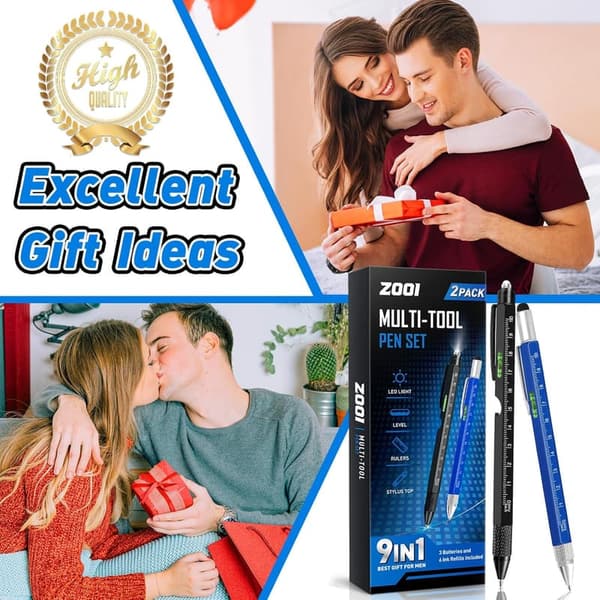 Father's Day Multitool Pen Gift for Dad and Grandpa