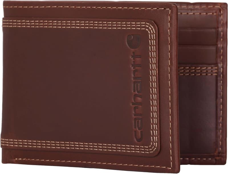 Carhartt Men's Triple Stitch Leather Wallets in Various Styles