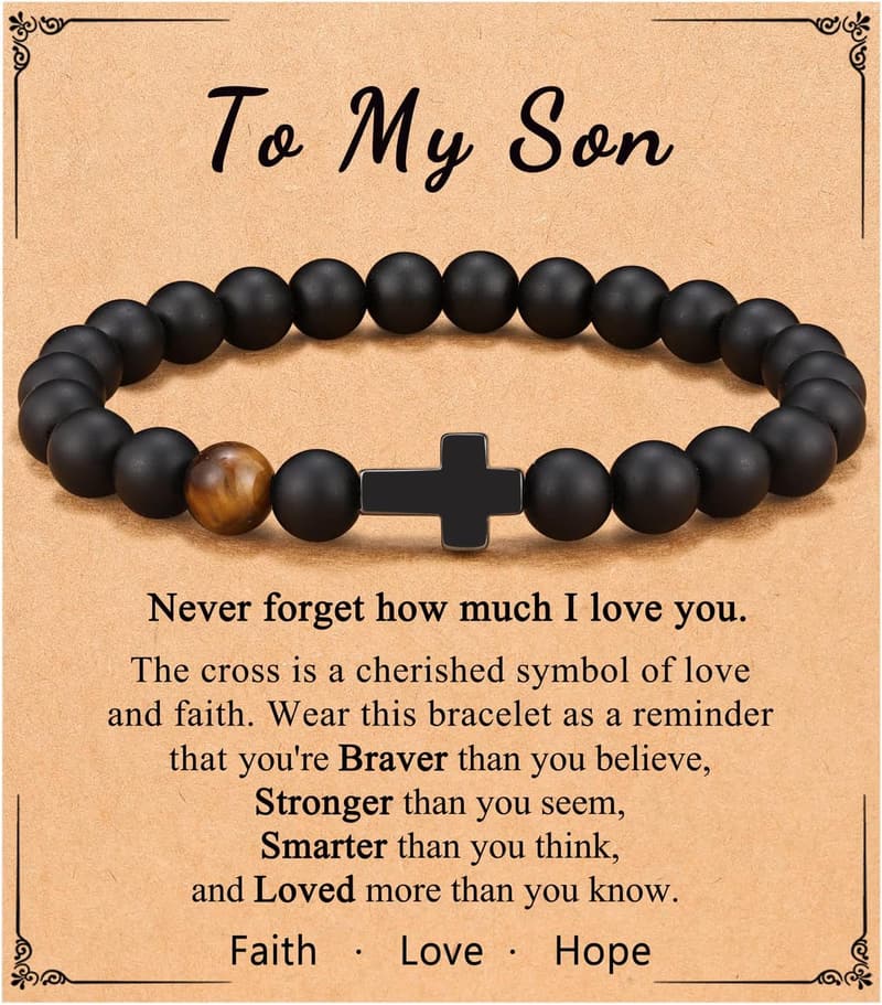Christian Cross Bracelet for Men - Ideal Gift for Birthdays & More