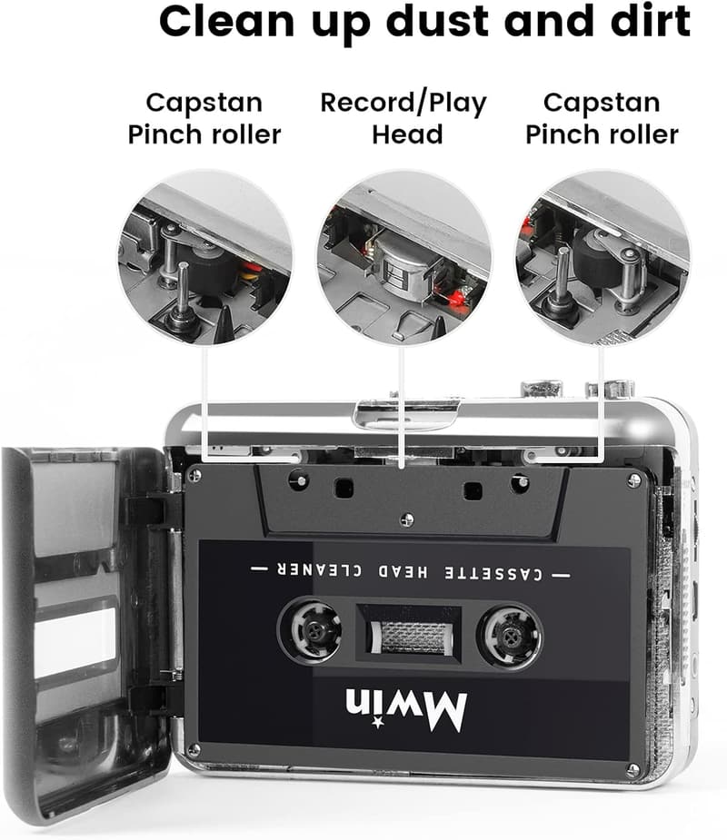 Cassette Head Cleaner Tape with Cleaning Fluids Kit