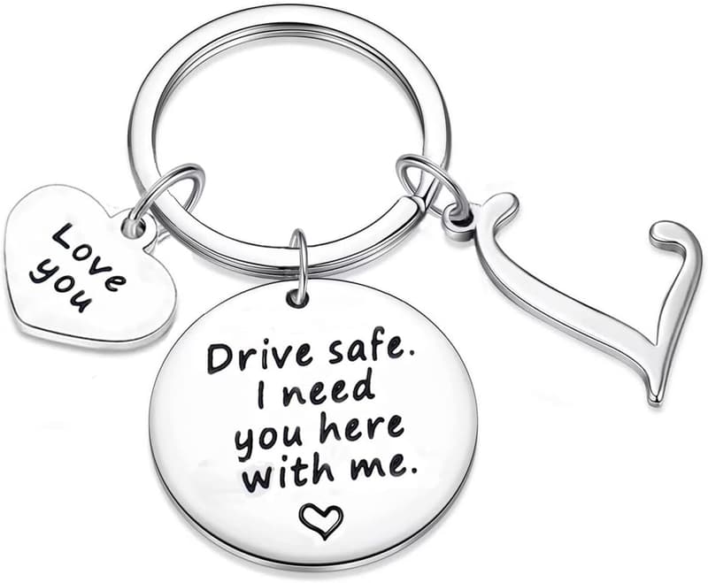 Drive Safe Keychain for Boyfriend's Birthday Gift
