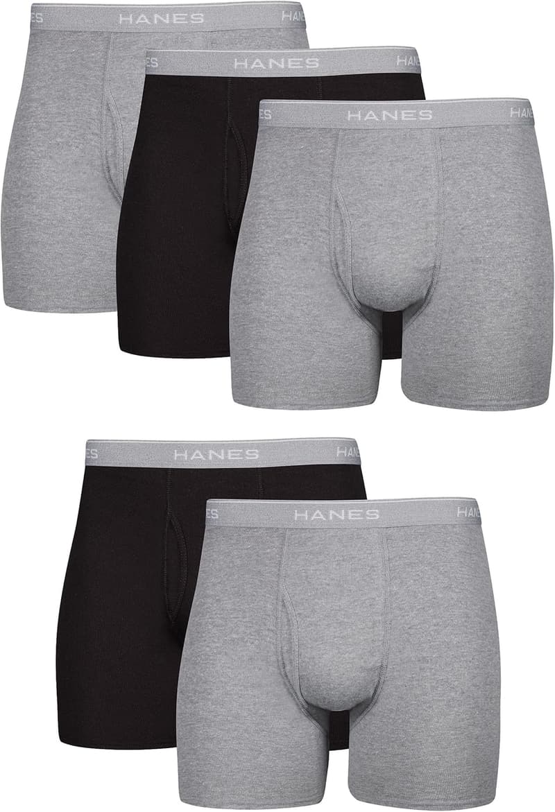 Men's Cool Dri Cotton Boxer Briefs - Moisture-Wicking Multi-Pack