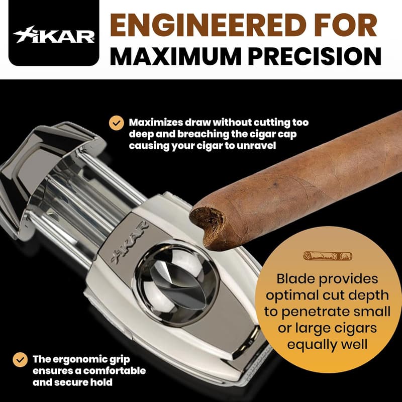 Gunmetal VX2 V-Cut Cigar Cutter for Aficionados