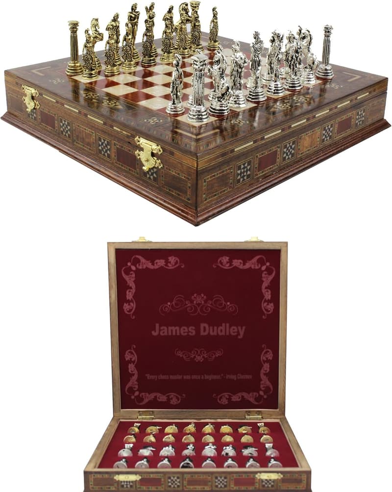 Personalized 11-Inch Chess Set - Ideal Gift for Men