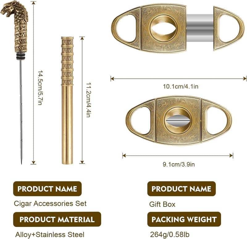 Precision V-Cut Cigar Cutter - Sharp Tool for Perfect Cuts