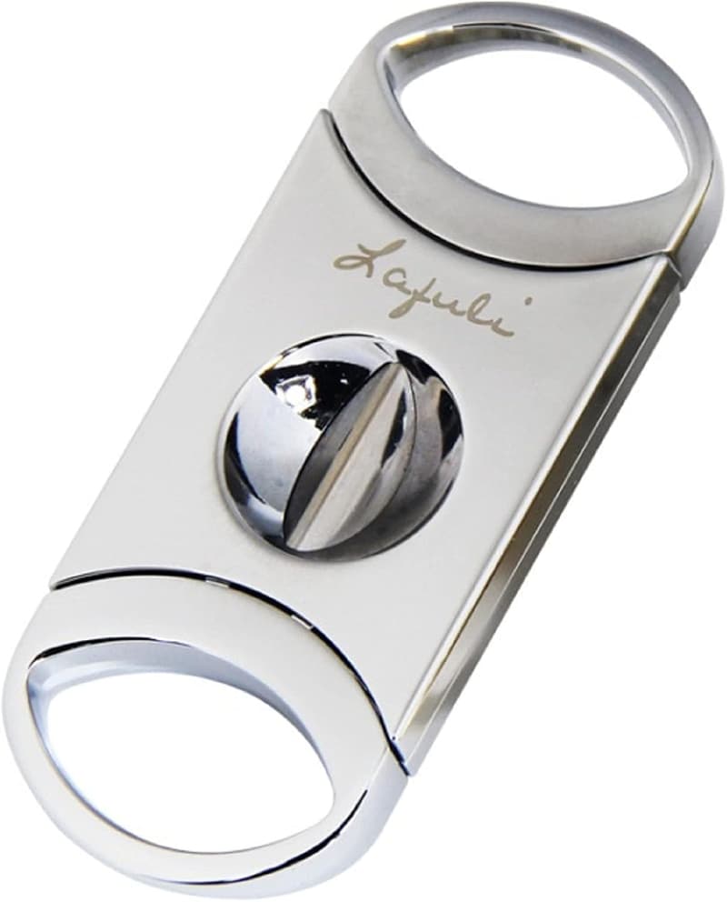Stainless Steel V-Cut Cigar Cutter in Silver