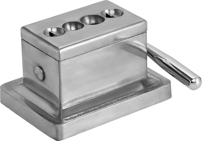 Cigar Cutter Set with Brushed Finish for 52-60 Ring Gauge