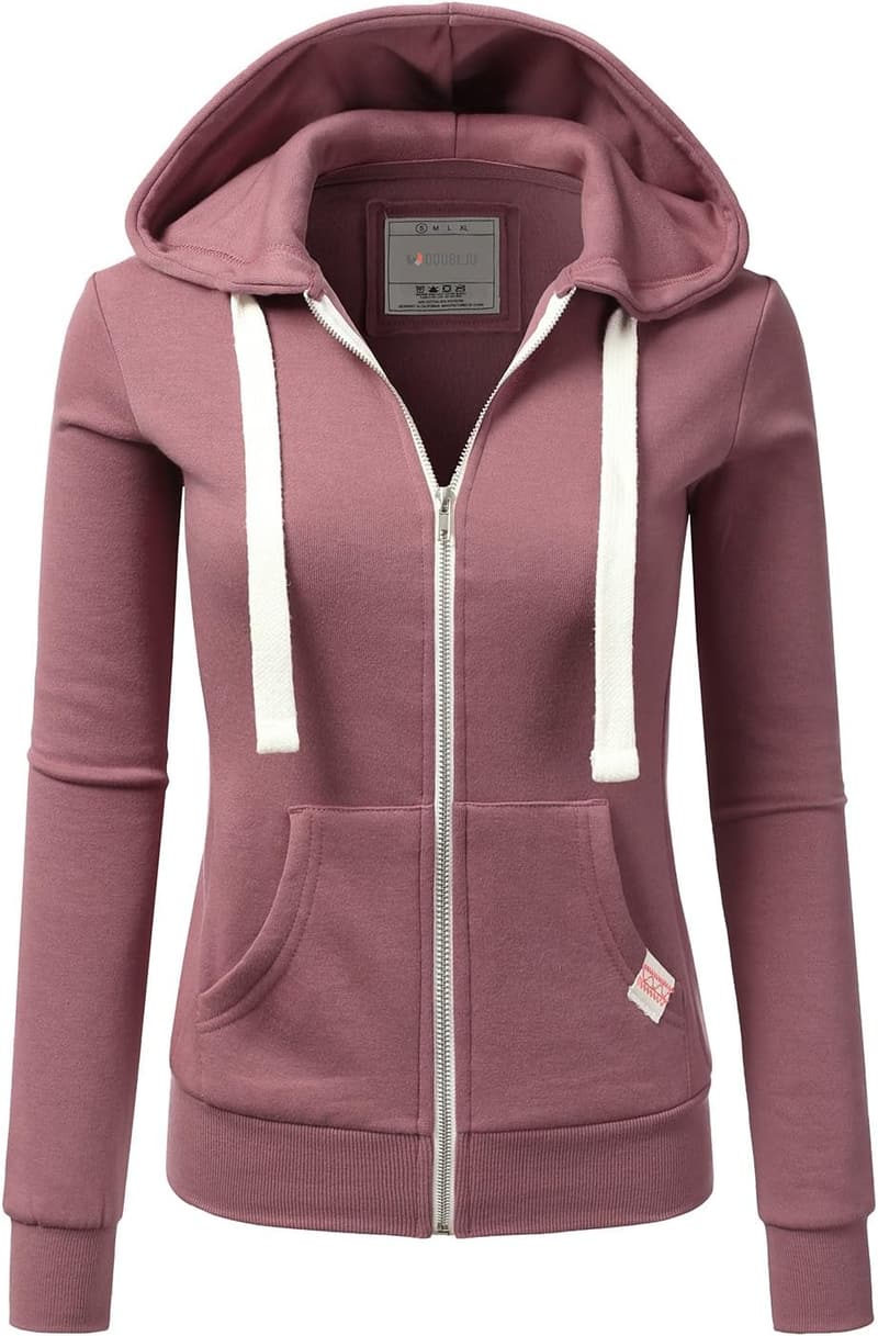 Lightweight Zip-Up Hoodie Jacket for Women - Plus Size