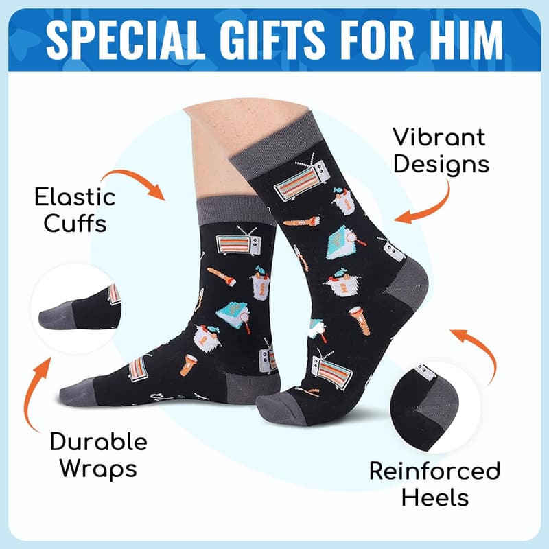Novelty Socks for Men - Fun Family Gifts for Him