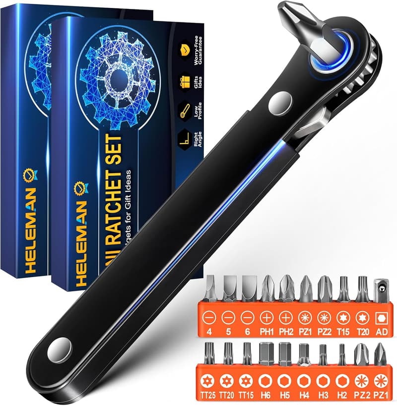 Right Angle Screwdriver Set - Unique Tools Gift for Men