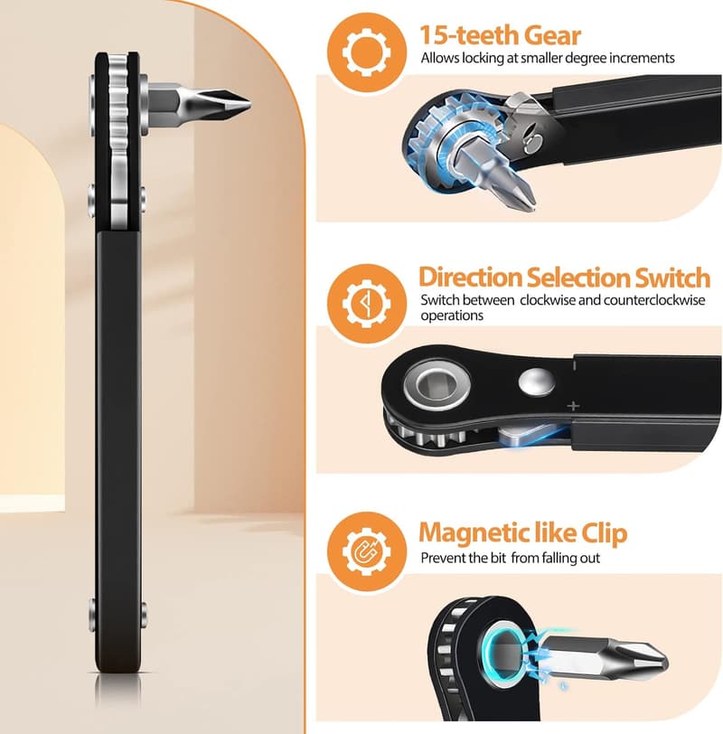 Right Angle Screwdriver Set - Unique Tools Gift for Men