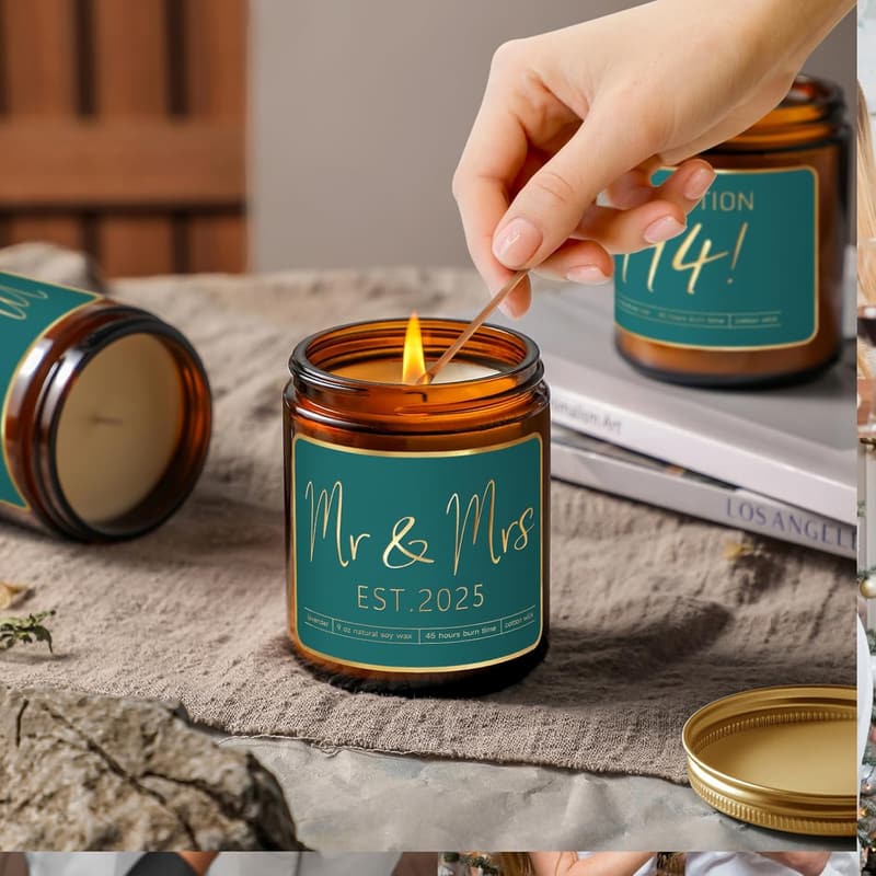 2024 Wedding Gifts for Couples - Unique Candle Set