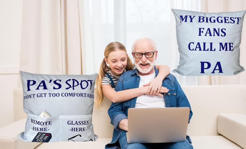 Father's Day Pillow Covers - 2-Sided, 18x18 Inch